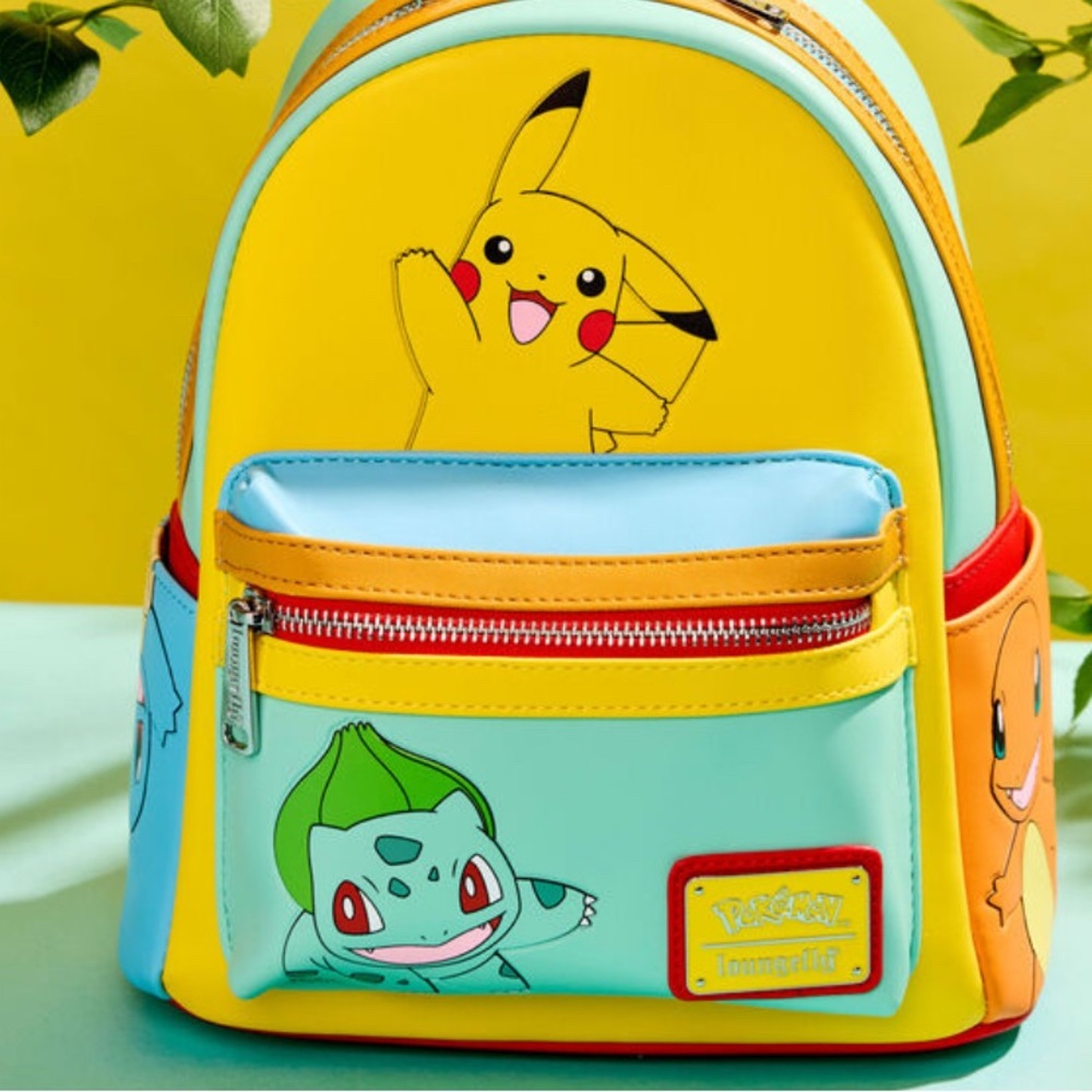 Loungefly Pokemon Color Block Starters Mini Backpack